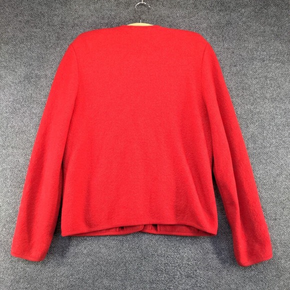 Geiger Collections Women's Button-Up Cardigan Sweater Red Size 42 Vintage - Picture 10 of 16
